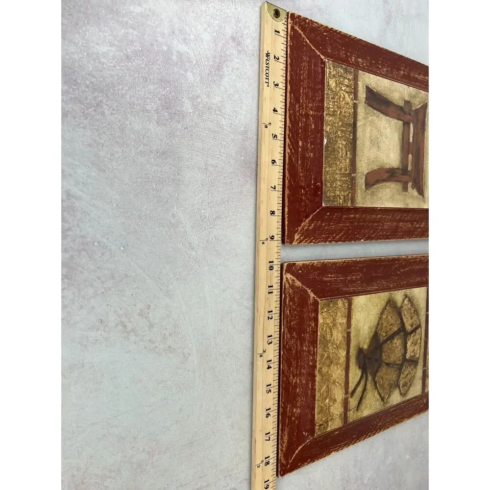 Paragon Picture Gallery Wall Decorative Various Art Print Wood Frames - Lot of 4